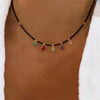 Bohemian Multilayer Handmade Mixed Chain For Woman  Necklaces Water Droplet Crystal Pendant Jewelry Gift  New