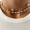 Bohemian Multilayer Handmade Mixed Chain For Woman  Necklaces Water Droplet Crystal Pendant Jewelry Gift  New