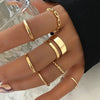 Boho Zircon Rings Set Gold Color Women Bohemia Crystal Moon Arrow Finger Tail Rings   Bijoux Jewelry Gifts Ring Female