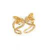 Butterfly Ring For Women Stainless Steel Gold Plated Insect Ring  Aesthetic y2k  Jewelry Gift   anillos mujer