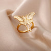 Butterfly Ring For Women Stainless Steel Gold Plated Insect Ring  Aesthetic y2k  Jewelry Gift   anillos mujer