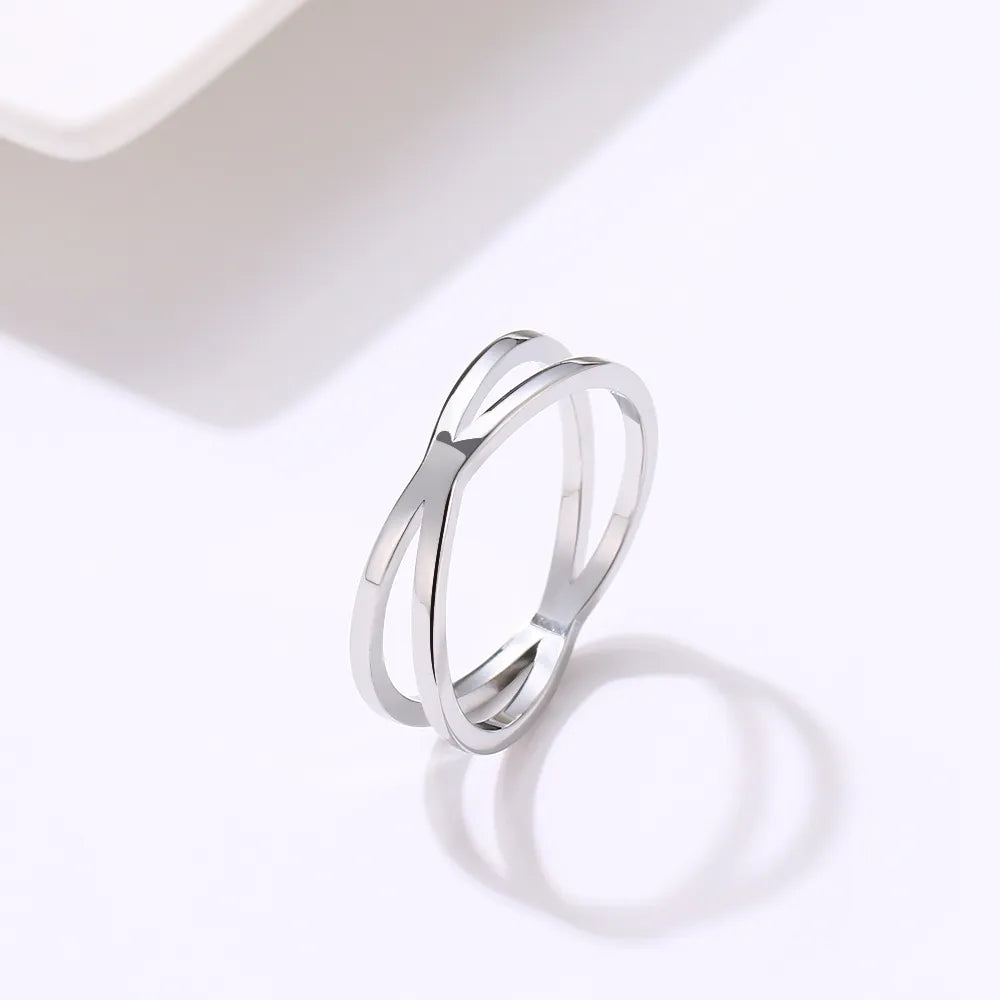 CACANA Bohemian Vintage Cross  Rings for Women Wedding Trendy Stainless Steel Chain Jewelry Large Antique Rings Anillos R227