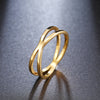 CACANA Bohemian Vintage Cross  Rings for Women Wedding Trendy Stainless Steel Chain Jewelry Large Antique Rings Anillos R227