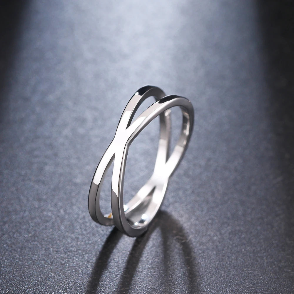 CACANA Bohemian Vintage Cross  Rings for Women Wedding Trendy Stainless Steel Chain Jewelry Large Antique Rings Anillos R227