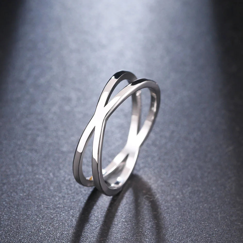 CACANA Bohemian Vintage Cross  Rings for Women Wedding Trendy Stainless Steel Chain Jewelry Large Antique Rings Anillos R227