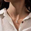 CANNER  S925 Sterling Silver   Wedding Engagement Necklace Chain for Women Water Droplet Pendant Necklace Fine Jewelry