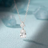 CANNER  S925 Sterling Silver   Wedding Engagement Necklace Chain for Women Water Droplet Pendant Necklace Fine Jewelry