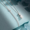 CANNER  S925 Sterling Silver   Wedding Engagement Necklace Chain for Women Water Droplet Pendant Necklace Fine Jewelry