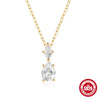 CANNER  S925 Sterling Silver   Wedding Engagement Necklace Chain for Women Water Droplet Pendant Necklace Fine Jewelry