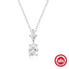 CANNER  S925 Sterling Silver   Wedding Engagement Necklace Chain for Women Water Droplet Pendant Necklace Fine Jewelry