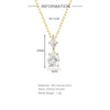 CANNER  S925 Sterling Silver   Wedding Engagement Necklace Chain for Women Water Droplet Pendant Necklace Fine Jewelry
