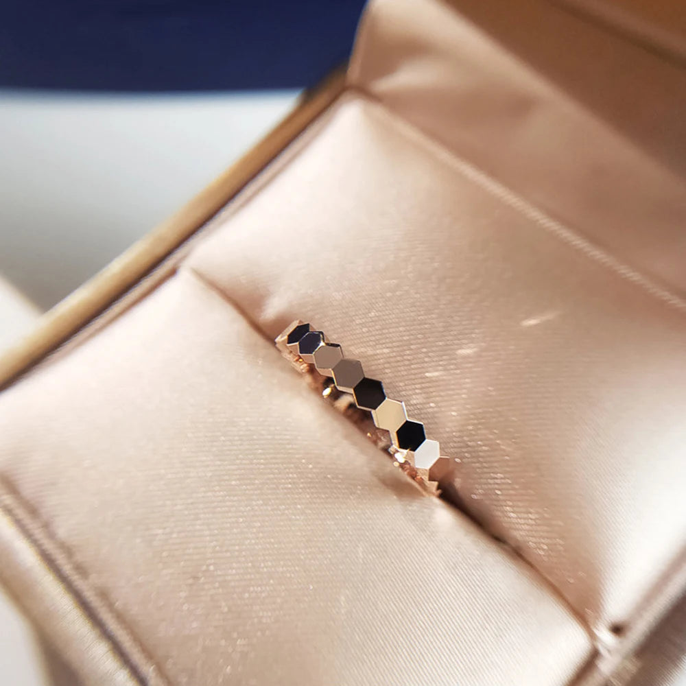 CAOSHI  Simple Design Women Rings For Wedding Low-key Rose Gold Color/Silver Color Female Engagement Finger-ring Jewelry