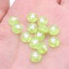 CHONGAI 100Pcs  Jewelry Love Heart Acrylic Flat Round Beads for DIY Craft &Jewelry Making