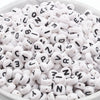 CHONGAI 100Pcs  Jewelry Love Heart Acrylic Flat Round Beads for DIY Craft &Jewelry Making