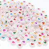 CHONGAI 100Pcs  Jewelry Love Heart Acrylic Flat Round Beads for DIY Craft &Jewelry Making