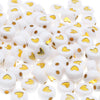 CHONGAI 100Pcs  Jewelry Love Heart Acrylic Flat Round Beads for DIY Craft &Jewelry Making