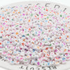 CHONGAI 100Pcs  Jewelry Love Heart Acrylic Flat Round Beads for DIY Craft &Jewelry Making