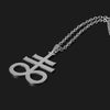 Casual Men's Necklace Black Stainless Steel Satan Cross Seal of Lucifer Pendant Stylish Satanic Satan Faith Jewelry
