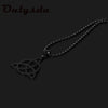 Casual Men's Necklace Gold Stainless Steel Knot Viking Pendant With Chain Stylish Satanic Satan Faith Jewelry For Man Women