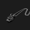 Charms Pendent Dragon Skull Pendant With Shofar Necklace Men's Biker Rock Punk Jewelry Antique Retro Chain Gift