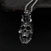 Charms Pendent Dragon Skull Pendant With Shofar Necklace Men's Biker Rock Punk Jewelry Antique Retro Chain Gift
