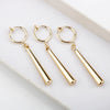 Charmsmic 3Pcs/Set Anime Zoro Earrings Ear Clips Gold Color Small Geometric Non-pierced Jewelry Hot Sell