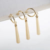 Charmsmic 3Pcs/Set Anime Zoro Earrings Ear Clips Gold Color Small Geometric Non-pierced Jewelry Hot Sell