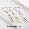 Charmsmic 3Pcs/Set Anime Zoro Earrings Ear Clips Gold Color Small Geometric Non-pierced Jewelry Hot Sell