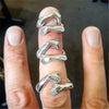 Classic Creative Silver Color Hug Rings for Women  Metal Carved Hands Open Ring Birthday Party Jewelry