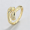 Classic Creative Silver Color Hug Rings for Women  Metal Carved Hands Open Ring Birthday Party Jewelry