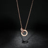 Classic Design Famous Brand Roman numerals Pendant Necklace For Woman Titanium Steel Woman Necklace   Jewelry Female Top Qu