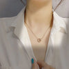 Classic Design Famous Brand Roman numerals Pendant Necklace For Woman Titanium Steel Woman Necklace   Jewelry Female Top Qu