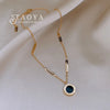 Classic  Stainless Steel Roman Digital Wafer Pendant Necklace   Jewelry Christmas Party Women's Sexy Necklace