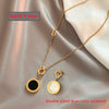 Classic  Stainless Steel Roman Digital Wafer Pendant Necklace   Jewelry Christmas Party Women's Sexy Necklace