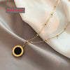 Classic  Stainless Steel Roman Digital Wafer Pendant Necklace   Jewelry Christmas Party Women's Sexy Necklace