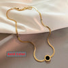 Classic  Stainless Steel Roman Digital Wafer Pendant Necklace   Jewelry Christmas Party Women's Sexy Necklace