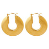 Creative Gold Color Metal Ear Cuff Clip On Earrings for Women Thread Texture Chunky Cartilage Earrings No Pierced
