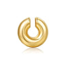 Creative Gold Color Metal Ear Cuff Clip On Earrings for Women Thread Texture Chunky Cartilage Earrings No Pierced