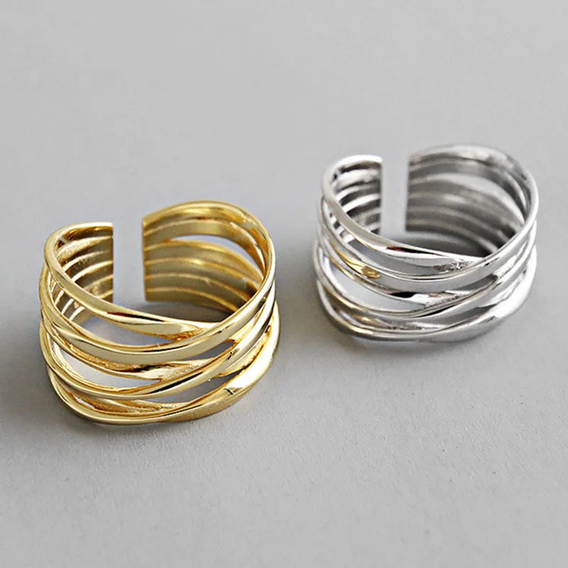 Creative Women Stainless Steel Ring Vintage Opening Adjustable Rings for Women Engagement Ring Jewelry Birthday Anniversary Gift