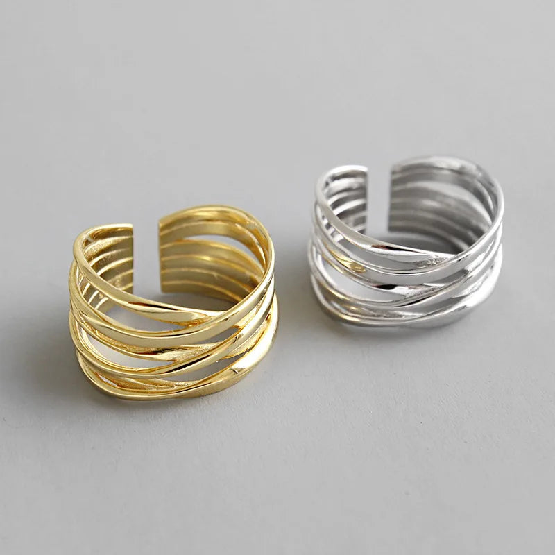 Creative Women Stainless Steel Ring Vintage Opening Adjustable Rings for Women Engagement Ring Jewelry Birthday Anniversary Gift