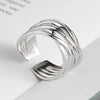 Creative Women Stainless Steel Ring Vintage Opening Adjustable Rings for Women Engagement Ring Jewelry Birthday Anniversary Gift