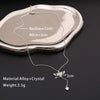 Crystal Angel Wings Heart Pendant Necklaces Ladies Girl Simple Y2K Pink White Zircon Love Elegant Necklace Women Jewelry 2023