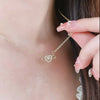 Crystal Angel Wings Heart Pendant Necklaces Ladies Girl Simple Y2K Pink White Zircon Love Elegant Necklace Women Jewelry 2023