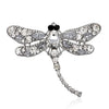 Crystal Vintage Dragonfly Brooches for Women Large Insect Animal Brooch Pin  Dress Coat Accessories Cute Jewelry