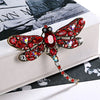 Crystal Vintage Dragonfly Brooches for Women Large Insect Animal Brooch Pin  Dress Coat Accessories Cute Jewelry