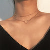 Crystal Zircon Heart Star Charm Layered Pendant Necklace Set for Women Charms  Square Rhinestone Female Vintage Jewelry