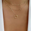 Crystal Zircon Heart Star Charm Layered Pendant Necklace Set for Women Charms  Square Rhinestone Female Vintage Jewelry