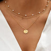 Crystal Zircon Heart Star Charm Layered Pendant Necklace Set for Women Charms  Square Rhinestone Female Vintage Jewelry