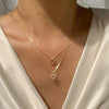 Crystal Zircon Heart Star Charm Layered Pendant Necklace Set for Women Charms  Square Rhinestone Female Vintage Jewelry