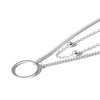 Crystal Zircon Heart Star Charm Layered Pendant Necklace Set for Women Charms  Square Rhinestone Female Vintage Jewelry